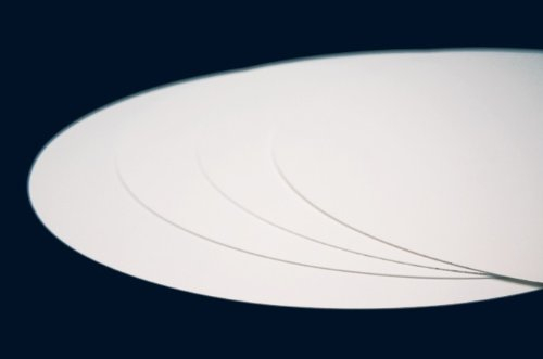 Vogt Foliendruck GmbH Tischunterlagen weiß abwaschbar 38 cm rund 4-teilig, Tischset, Platzset