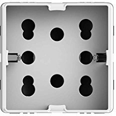 4box - Presa da Incasso Side Compatibile con Gewiss® System™. 3 Prese in 1: permette di collegare una spina schuko o due spine 10/16A. Occupa due soli slot. Facile da installare. Colore Bianco