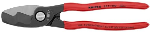 KNIPEX Tools - Cable Shears, Twin Cutting Edge (9511200), 8 inches