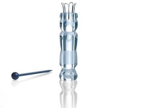 Prym 225109 Strickpüppchen 11,7 cm – Strickliesel aus transparentem Acryl – zum Stricken von Kordeln & Schläuchen – inkl. Stricknadel – einfache Strickhilfe für Kinder & Erwachsene