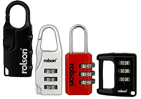 Rolson 66497 4 pc Combination Lock Set