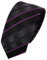TigerTie - schmale Designer Krawatte in schwarz anthrazit magenta lila gestreift