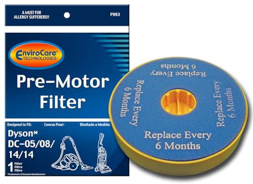 EnviroCare - Filtro di ricambio per aspirapolvere pre motore realizzato per Dyson DC05/08/14/15 montanti