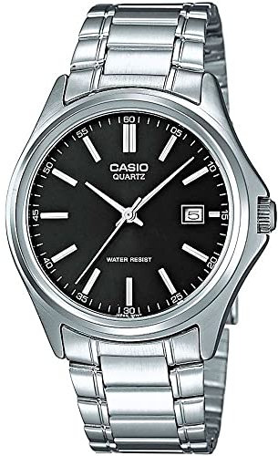 Casio Herren Analog Quarz mit Edelstahl Armbanduhr MTP 1183PA 1A