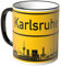 WANDKINGS® Tasse, Skyline Karlsruhe - SCHWARZ