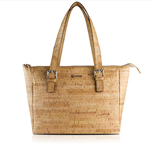 Corkor Vegane Handtaschen Damen Henkeltaschen Korkleder Geldbeutel Tote Tasche