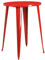 Flash Furniture Philip Bar-Höhentisch aus Metall, rund, für drinnen und draußen, 76,2 cm, Rot