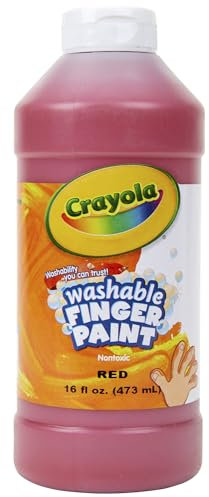 Washable Fingerpaint, Red, 16 oz