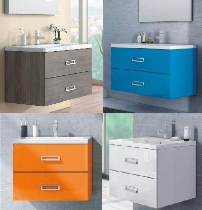 Bagno Italia Mobile Arredo Bagno 70 cm in 22 colori bianco noce sospeso Mobili I