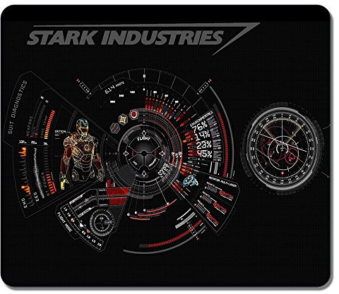 Customized Fashion Style Textured Surface Water Resistent Mousepad Iron Man Stark Industries Hologram Vr High Quality Non-Slip Gaming Mouse Pads