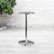 Flash Furniture Bartisch, rund, klappbar, Metall, Aluminiumfarben, für innen und außen, 59 x 59 x 114,3 cm (B x T x H)