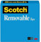 Scotch 3M Ruban adhésif Amovible, 1 x 36 m, 811 (T9631811), Multicolore, 2,75 x 2,75 x 0,6 cm