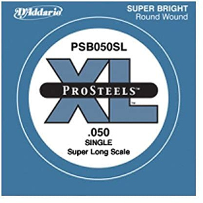 D'Addario PSB050SL ProSteels Bass Guitar Single String, Super Long Scale, .050