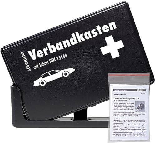 Söhngen KFZ-Verbandkasten DIN 13164 Plus Beatmungstuch schwarz