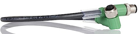PHOENIX CONTACT SAC-8P-M12MS0.3-PURM12FR SH sensoractuator cable, 8-pin, PUR halogen-free, shielded, plug straight M12, coding A, socket angled M12, coding A, 0.3m cable length, black-gray