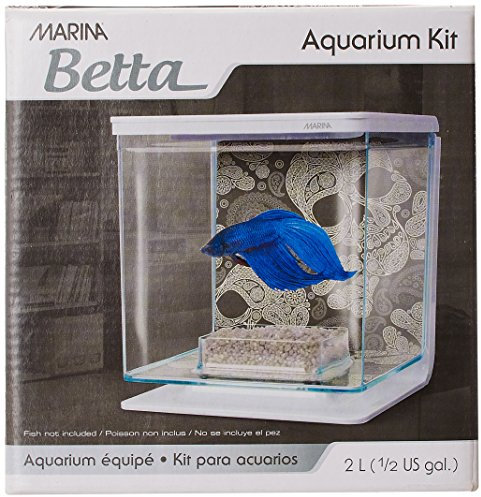 Marina Betta Kit Aquarium für Kampffische, Totenkopf-Design, 2 l