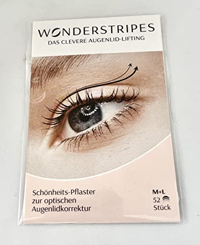 Wonderstripes Augenlid Pflaster, transparent, Größe M-L