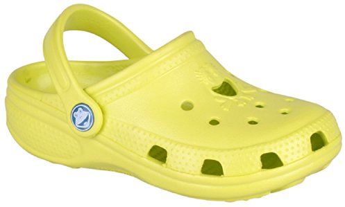Coqui 8101 Leichter und bequemer Clog aus antibakteriellem CouqiAir™ Eva, mit Fersenriemchen für perfekten Halt, Citrus, 34-35