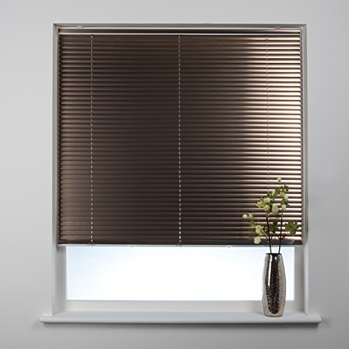 Swish Rise Cordless 25mm Aluminium Venetian Blind, Brushed Bronze, W90 x D120 Cm