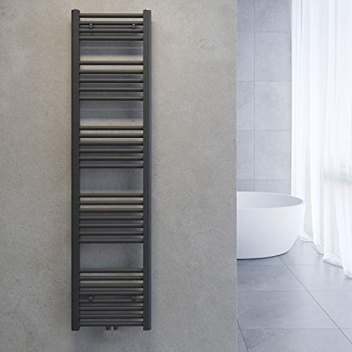 Handtuchtrockner Heizkörper Bad Mittelanschluss Handtuchwärmer Badheizkörper Anthrazit Gerade 40 * 160cm