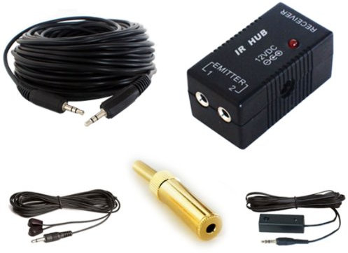 Loops IR Infrared Hub Repeater System - Remote Control Extender - Magic Eye Receiver/Blaster Dual Kit - Sky/Blu-Ray