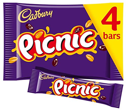 Cadbury Picnic 4 Bars (Pack of 5, Total 20 Bars)