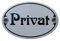 Türschild Privat Emaille Schild Jugendstil 7 x 10,5 cm Emailschild weiß (ohne Holzrahmen)