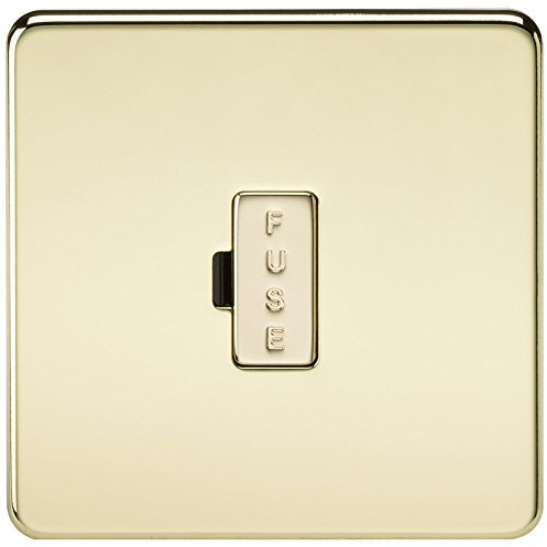 Knightsbridge SF6000PB Screwless 13 A Fused Spur Unit, Polished Brass