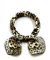 sourcing map Damen Quadratisch Muster Kontrast Farbe lässig Schal Gold Leopard 1 Stk