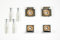 Spiegelklammer-SETPRIME, Spiegelbefestigung, 12-teiliges SET, Ideal für Plexiglas, Spiegel, Alu-Dibond Bilder