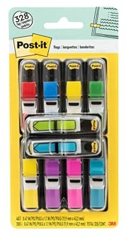 Post-it Flags Value Pack, 35/Dispenser, 8 Dispensers/Pack, 47 in Wide, Assorted Colors, Includes 48 Free Arrow Flags (683-VAD1)