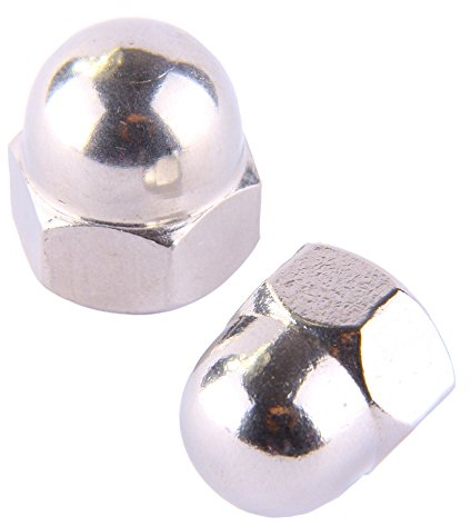 Hutmuttern M14 DIN 1587 hohe Form, Edelstahl A2 (2 Stück) - Sechskant-Hutmuttern V2A