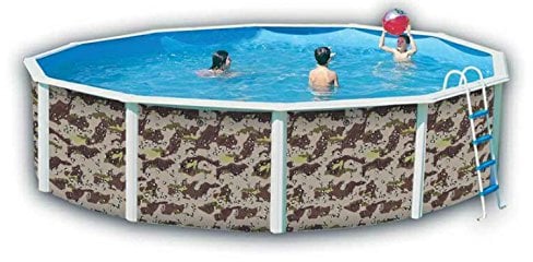 Piscine acier ronde camuflaje 5,50 x hauteur 1,20m - toi 8677