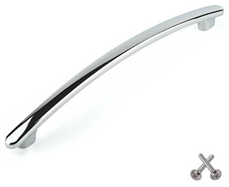 Chrome Bow Kitchen Cabinet Door Handle, Cupboard Drawer Bedroom furniture handles 64mm