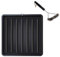 ToCi Grillrost Reinigungswanne 67 x 67 cm + Grillbürste 30x17 cm– Kunststoff Wanne für 60 cm Grillroste - Grillwanne mit Aufhängeöse - Reinigungsschale schwarz für BBQ & Grillzubehör