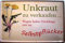 Unkraut zu verkaufen Blechschild Schild Blech Metall Metal Tin Sign 20 x 30 cm