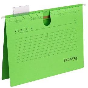 Jalema 2655814500 Atlanta Serie E Hängehefter A4 kaufmännische Heftung, 25er, grün