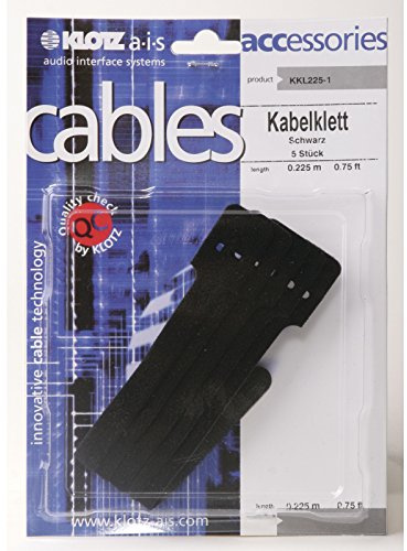 Klotz Kabelklett Schwarz - 5er Pack