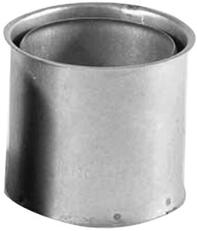 Kamino Flam Wandfutter doppelt in Silber, für Ofenrohre mit der Stärke 0,6 mm, Doppelwandfutter aus feueraluminiertem Stahl, geprüft nach Norm EN 1856-2, Durchmesser: ca. 100 mm