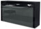 Vladon Sideboard Valencia, Made in Germany, Kommode mit 3 Türen und 1 offenem Fach, Schwarz matt/Grau Hochglanz/Schwarz Hochglanz (155 x 92 x 40 cm)