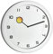 TFA Dostmann Wanduhr analog Happy Hour, 60.3028, gut ablesbar, modern und flaches Design, bunter Stundenzeiger, Silber