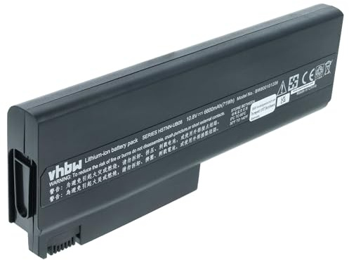 vhbw Batterie Compatible avec HP CompaQ Business Notebook 6715b | 6710s, 6715s, 6510b, 6710b, 6515b ordinateur portable (6600mAh, 10,8V, Li-ion)
