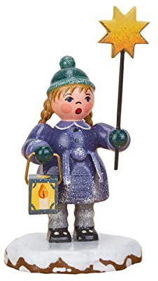 Hubrig Winterkinder Mädchen mit Stern und Laterne Erzgebirge