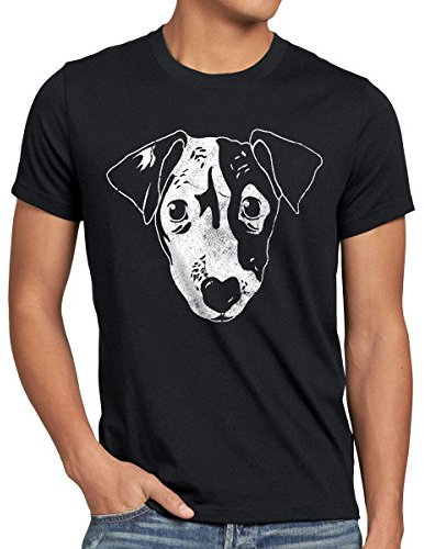 style3 Kleiner Strolch T-Shirt Herren Jack Russell Hund, Größe:XXL;Farbe:Schwarz