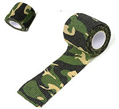 4,5 Meter x 50 mm Camouflage tarnfarben Tape für Geocaching Versteck - Duct tape, Panzertape, Klebeband, Tape, Camouflage, Flecktarn, Bundeswehrtarn, tarnfarben, Gewebeband für Waffen zur tarnung Geocaching zum tarnen von Petlingen, Filmdosen, Dose