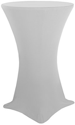 MODERNO Stretch Stehtischhusse elastische Stretchhusse Husse für Stehtische Bistrotisch in Grau Ø 60-65cm