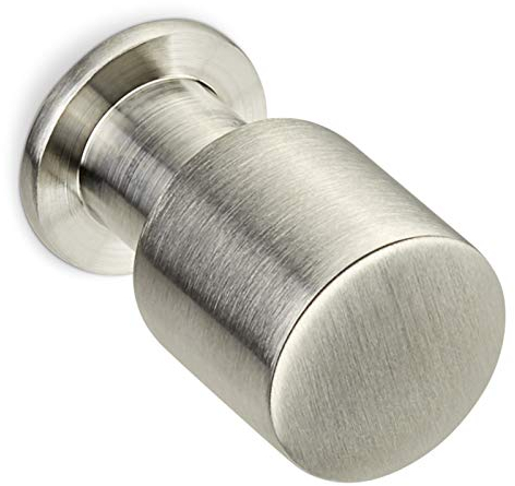 10 x SO-TECH® Möbelknopf Edelstahl Möbelgriff Schubladengriff Edelstahlknopf rund EK05 | Vollmaterial MASSIV | Ø 25 x H 35 mm