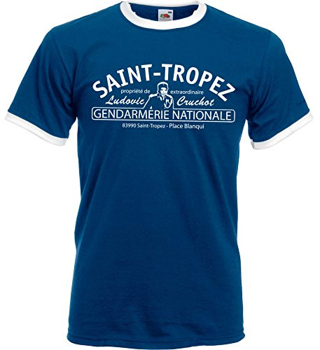 Saint Tropez Soccer Kontrast T-Shirt - Louis de Funes