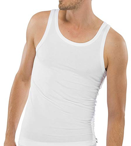 Schiesser Herren Unterhemd 205428, Gr. 4 (S), Weiß (100-weiss)