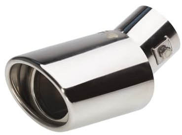 Simoni Racing enjoliveur d'échappement Ovale/Oblique INOX - 87x66xL150 - Montage ->48mm, grise